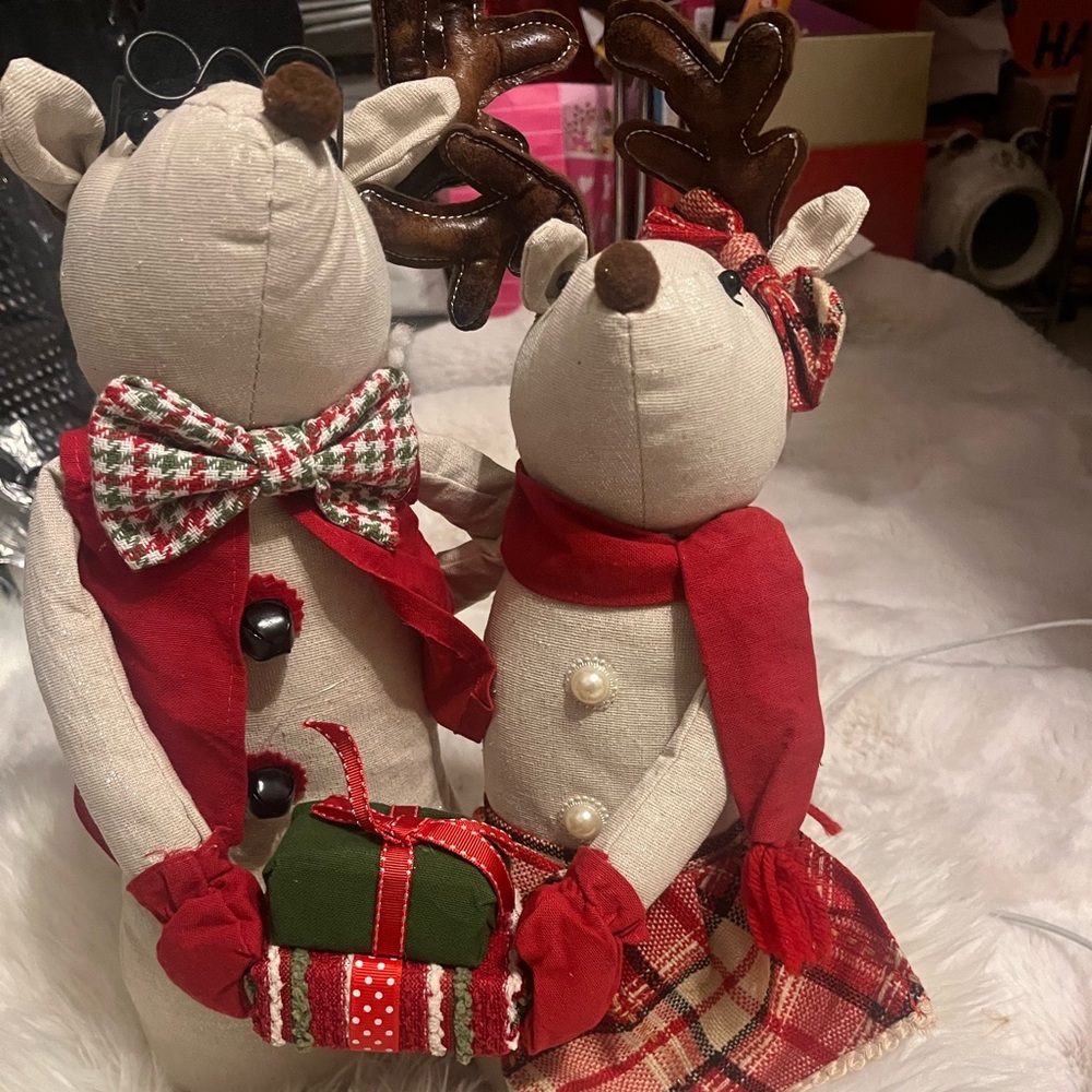 Vintage REINDEER CHRISTMAS  for your  decor. Mrs, I Mr.